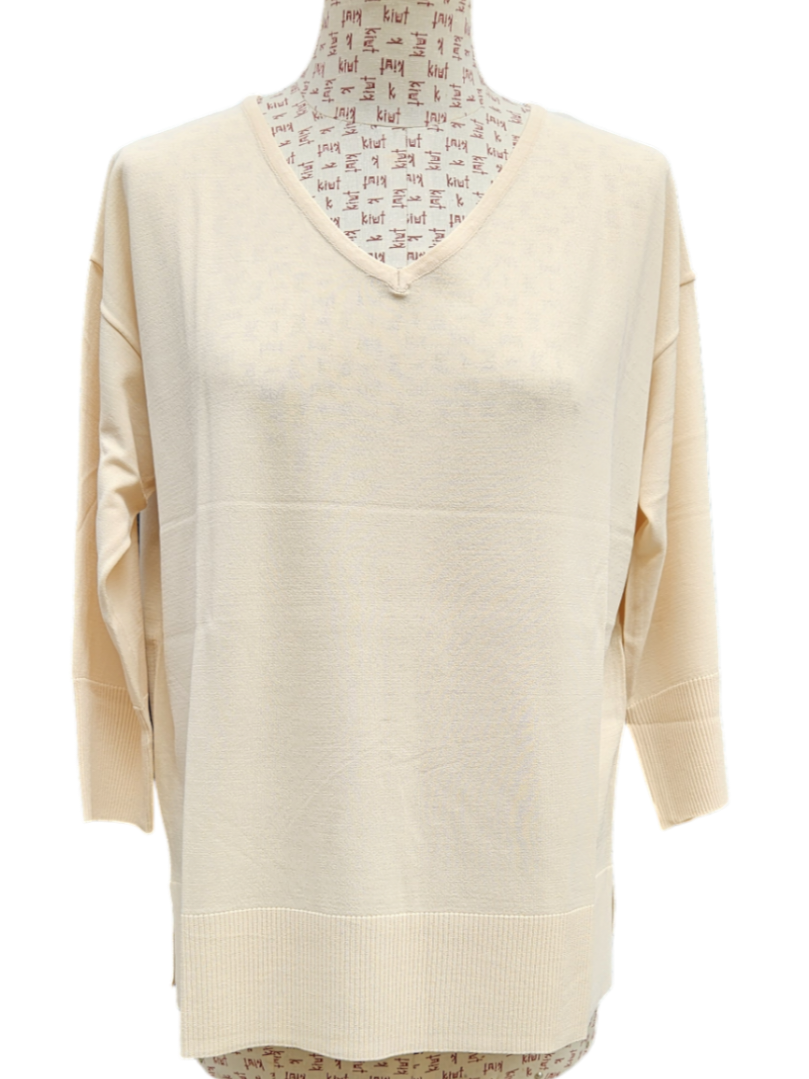 Jersey punto de seda Beige