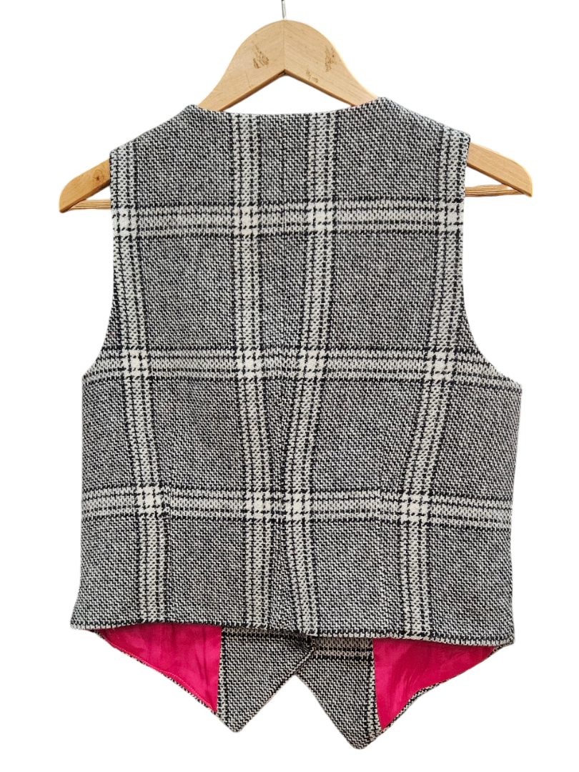 Chaleco Man cuadros gris