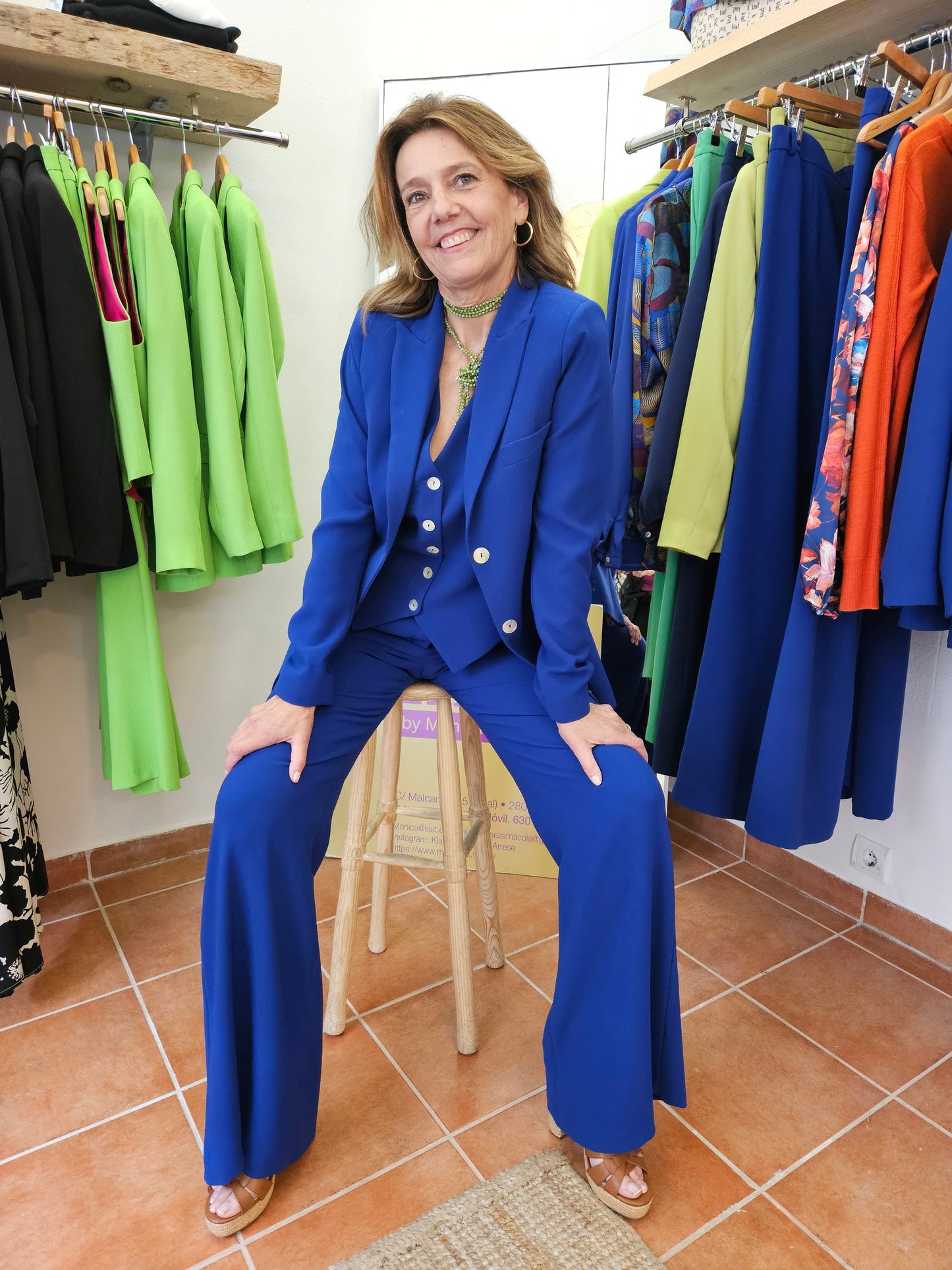 Pantalón PALAZZO Azul klein