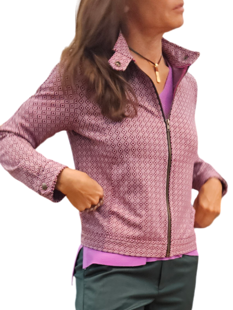 Bomber estampada buganvilla