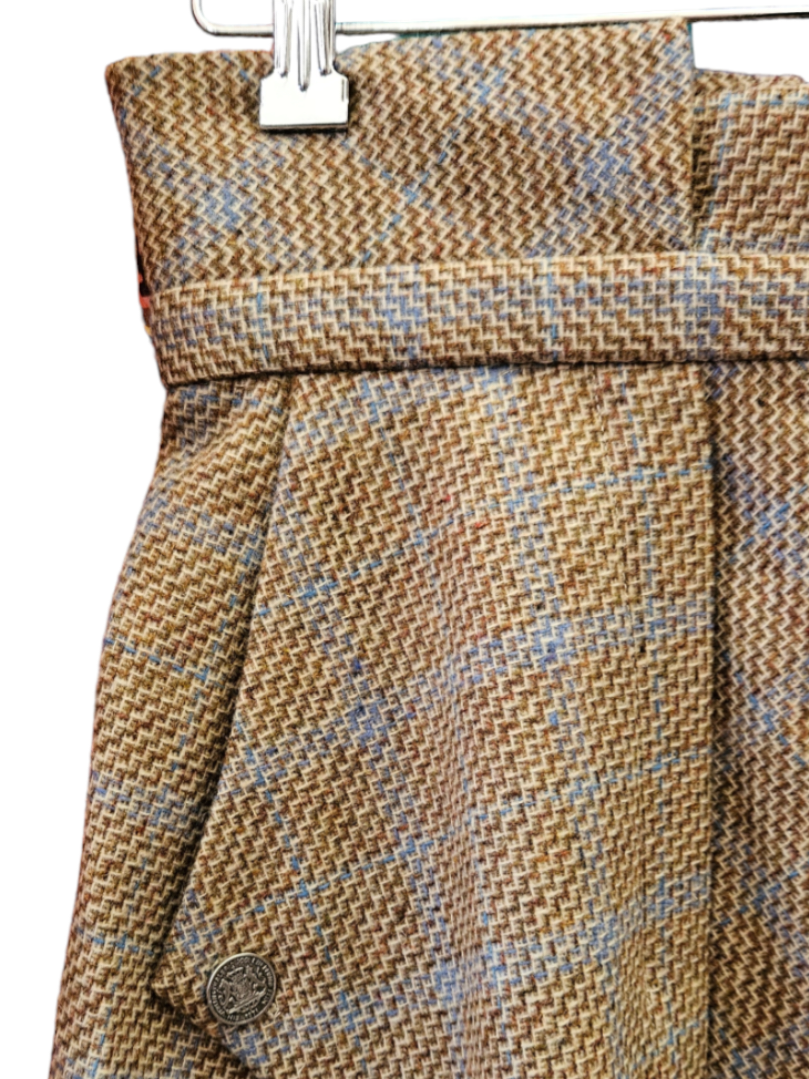 Falda Margie cuadros beige