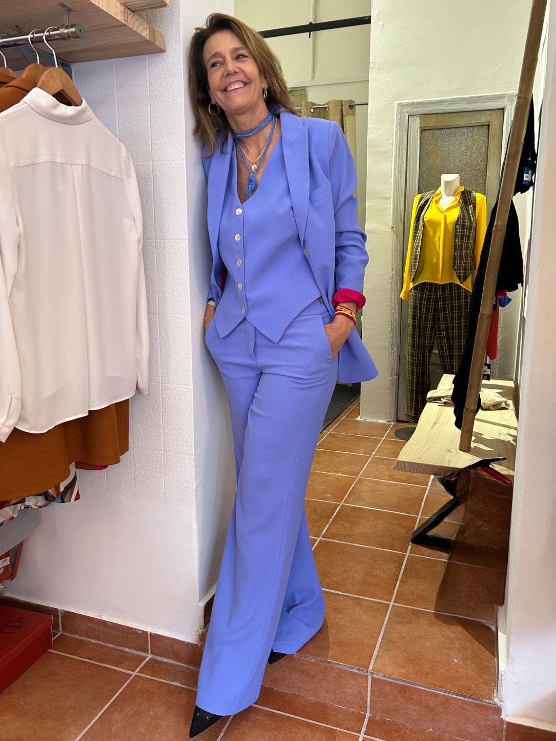 Pantalón PALAZZO Azul lavanda