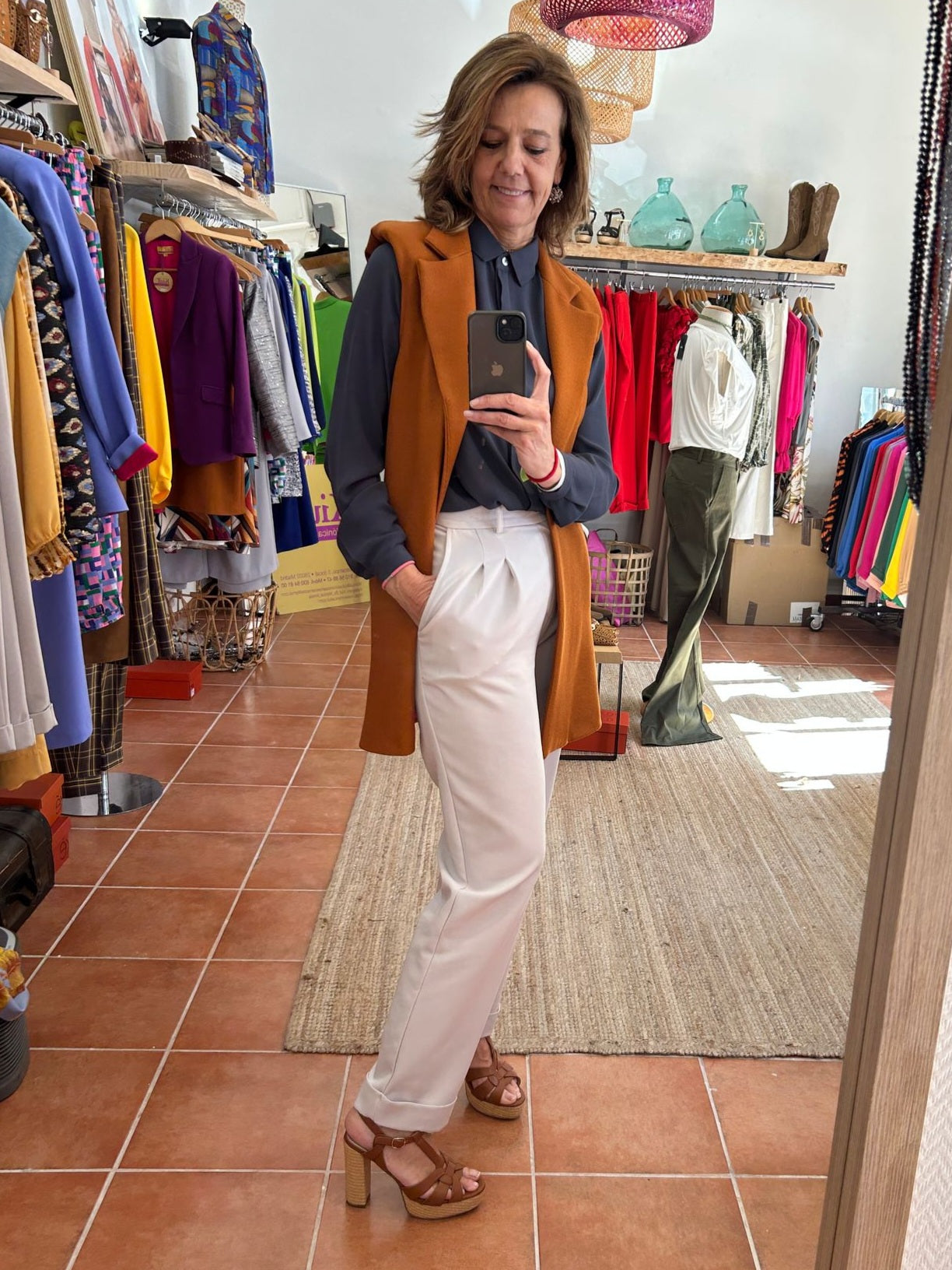 Pantalón CAROL Gris claro