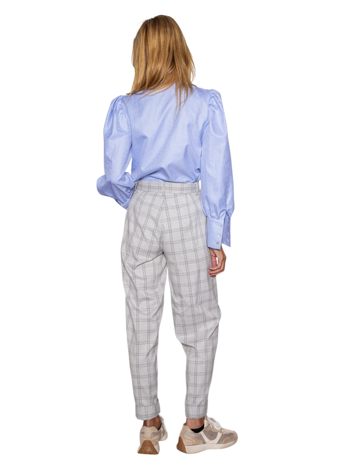 Pantalón Kata cuadros gris