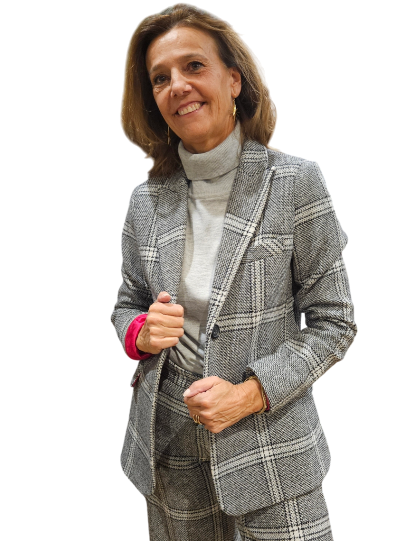 Blazer Suits cuadros Gris