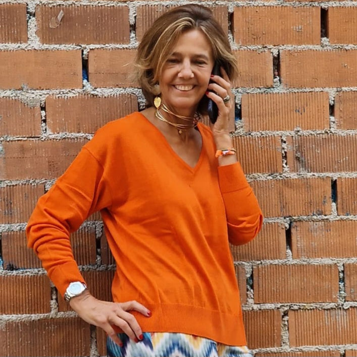 Jersey pico fino Naranja