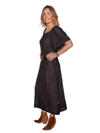 Vestido punto calado Negro