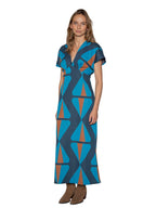 Vestido Amanda estampado Azul