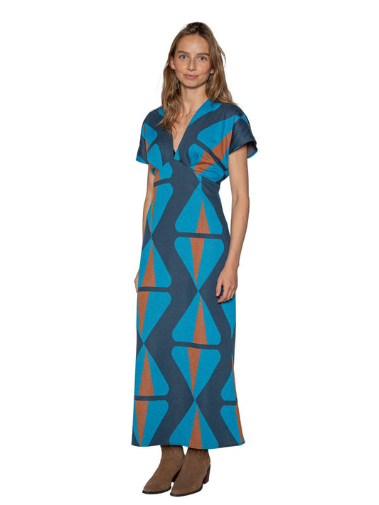 Vestido Amanda estampado Azul