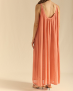 Vestido punto tirantes melocotón