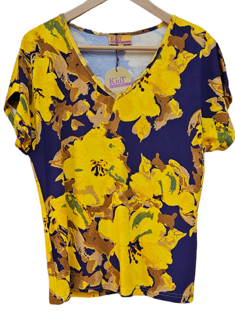 Camiseta PICO Amarilla flores