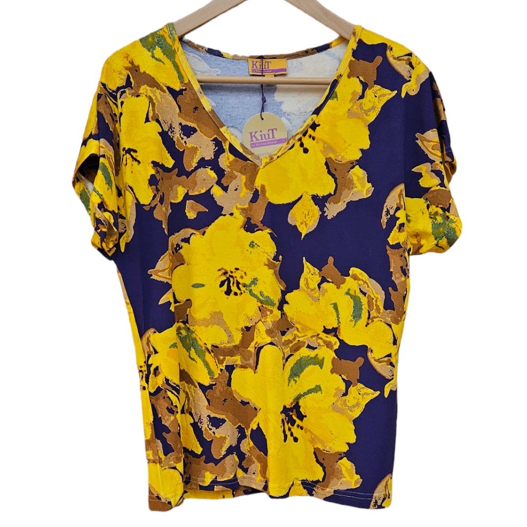 Camiseta PICO Amarilla flores