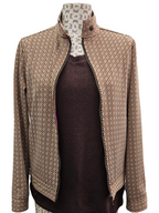 Bomber estampada marrón