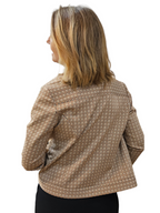Bomber estampada marrón