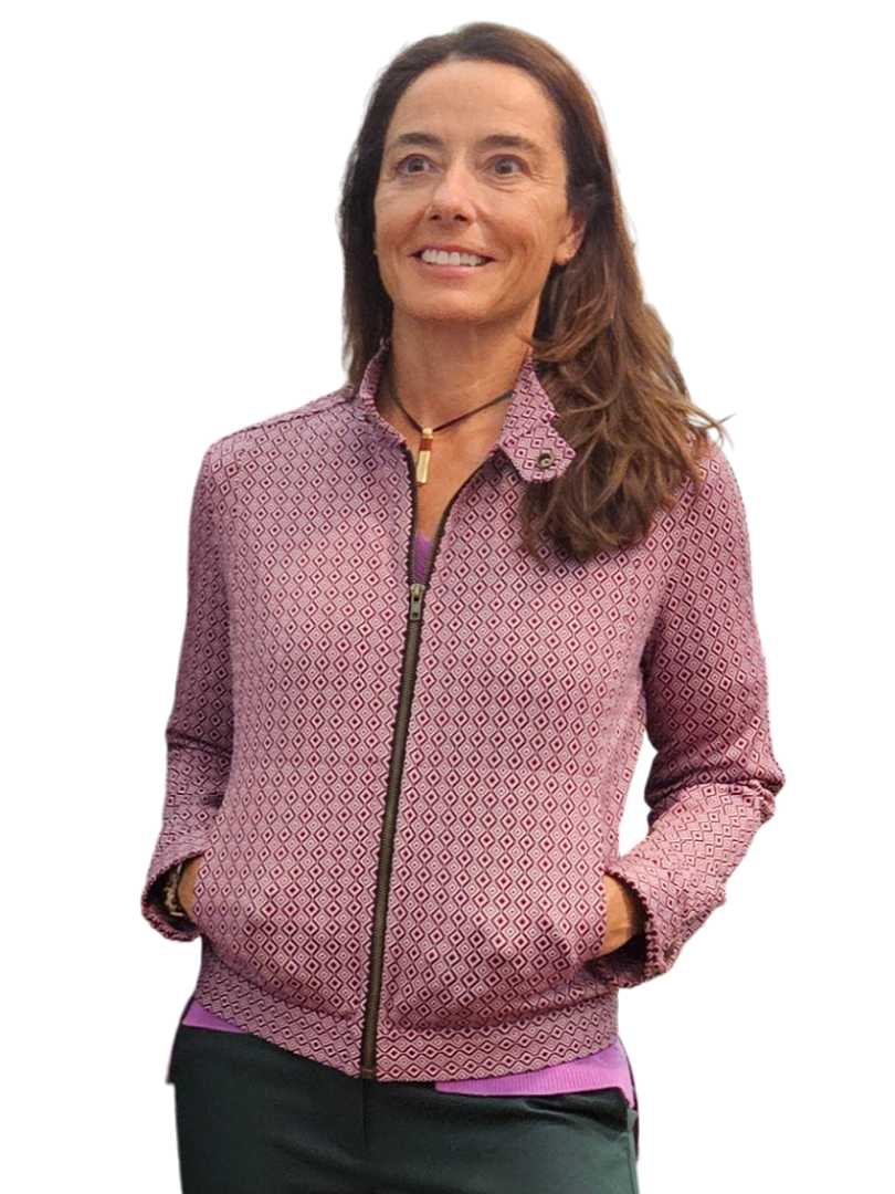 Bomber estampada buganvilla