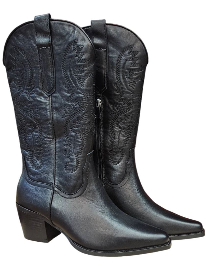 Botas cowboy Negro