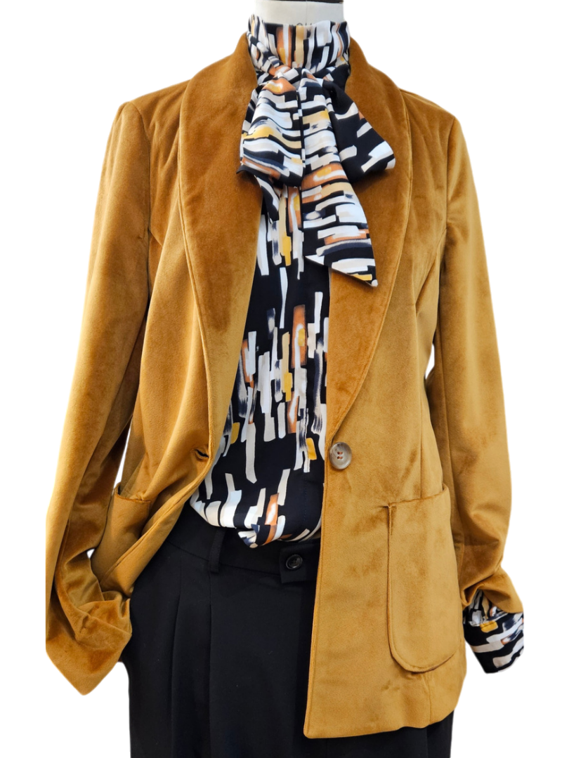 Chaqueta terciopelo Mostaza
