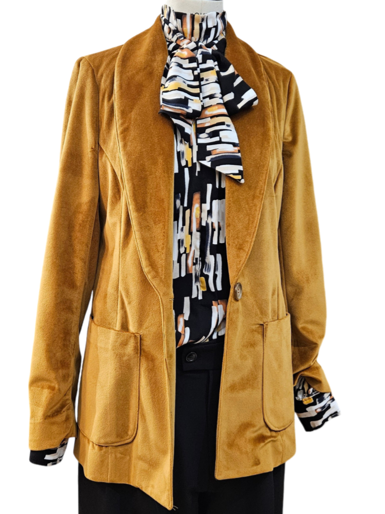 Chaqueta terciopelo Mostaza
