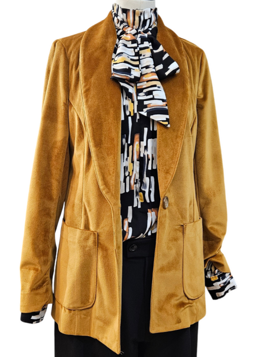 Chaqueta terciopelo Mostaza