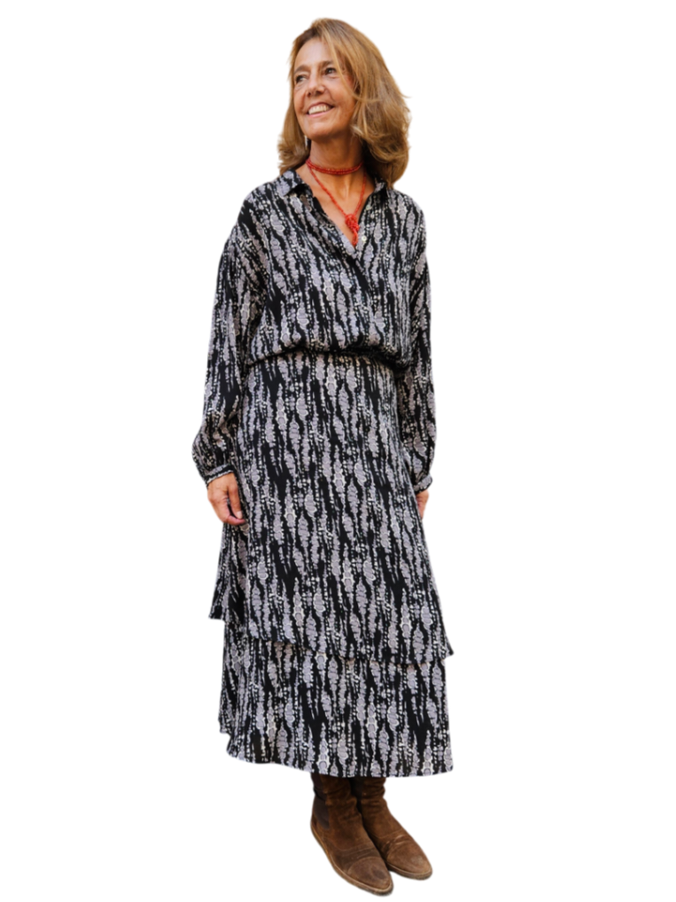 Camisa BERLÍN gris y negro