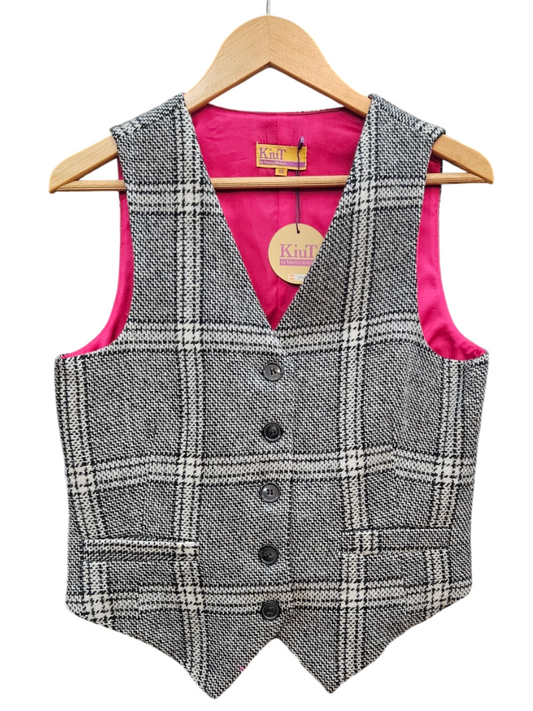 Chaleco Man cuadros gris