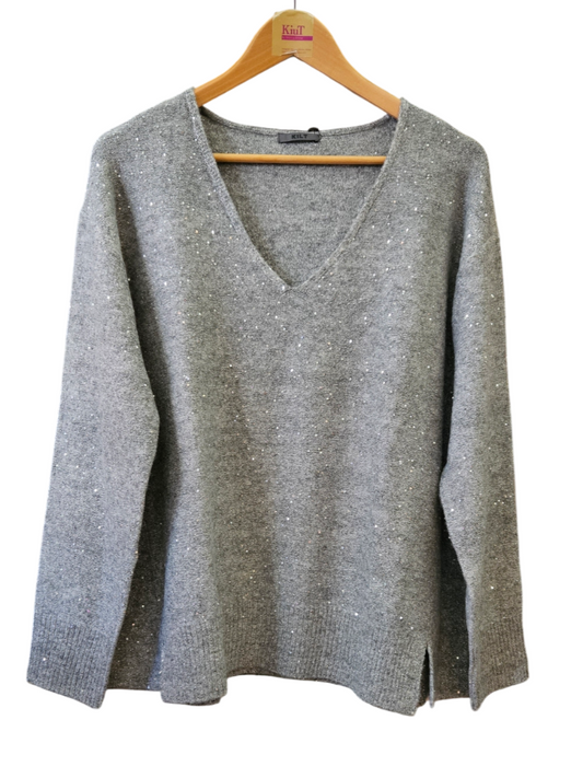 Jersey lentejuelas gris