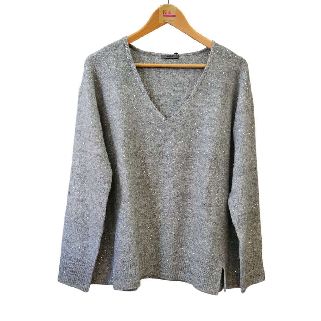 Jersey lentejuelas gris