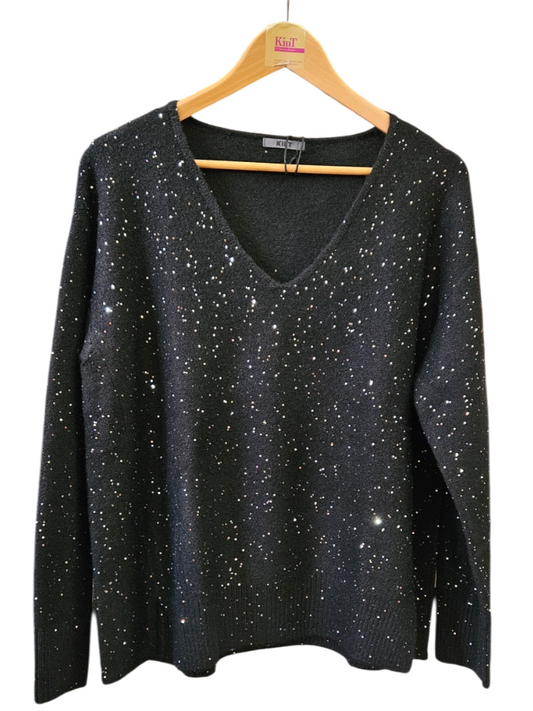 Jersey lentejuelas negro