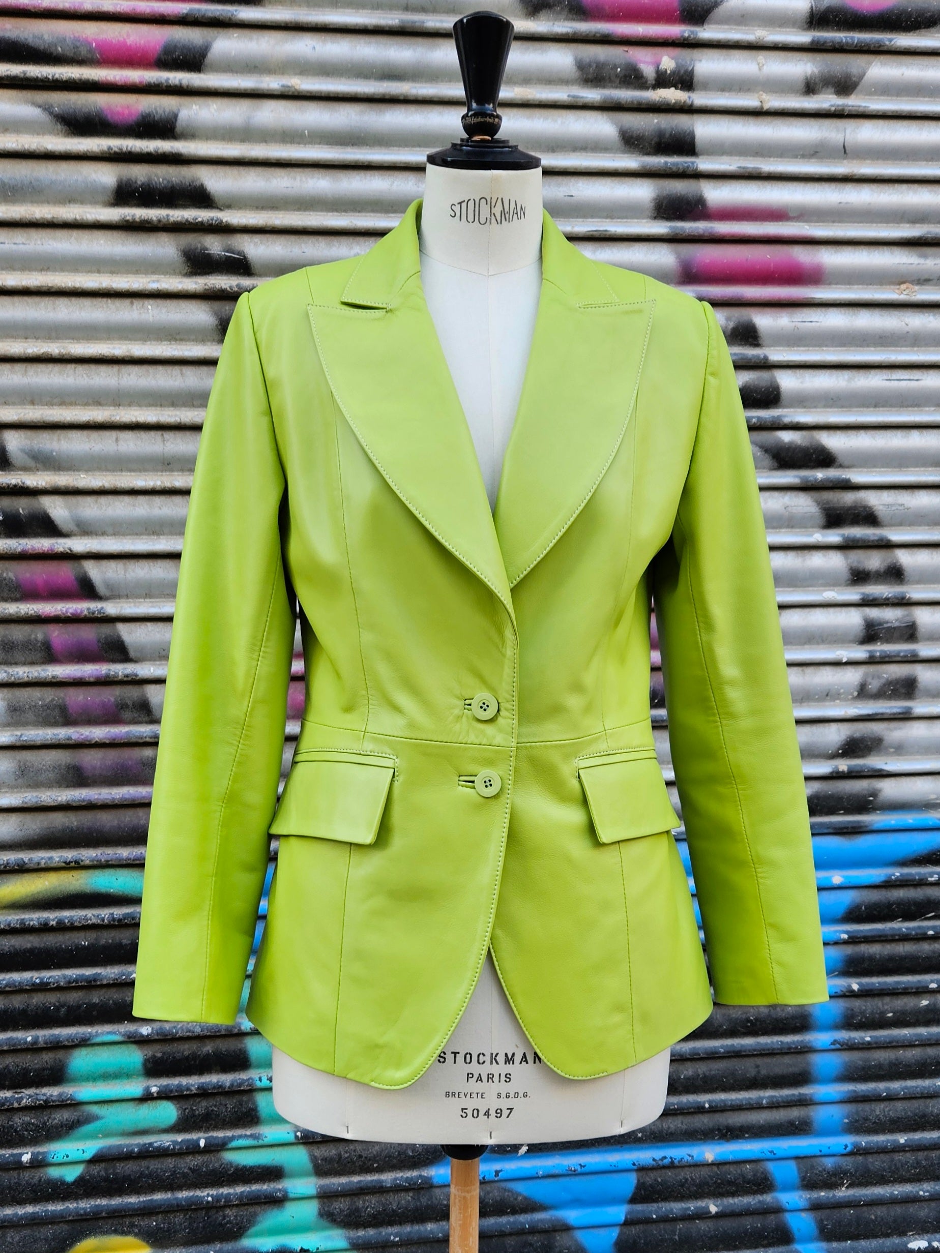 Blazer PIEL Verde lima