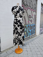 Vestido Adela blanco y negro