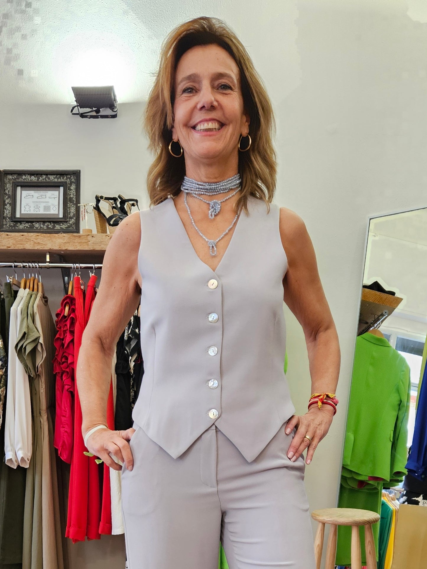 Chaleco Man Gris perla