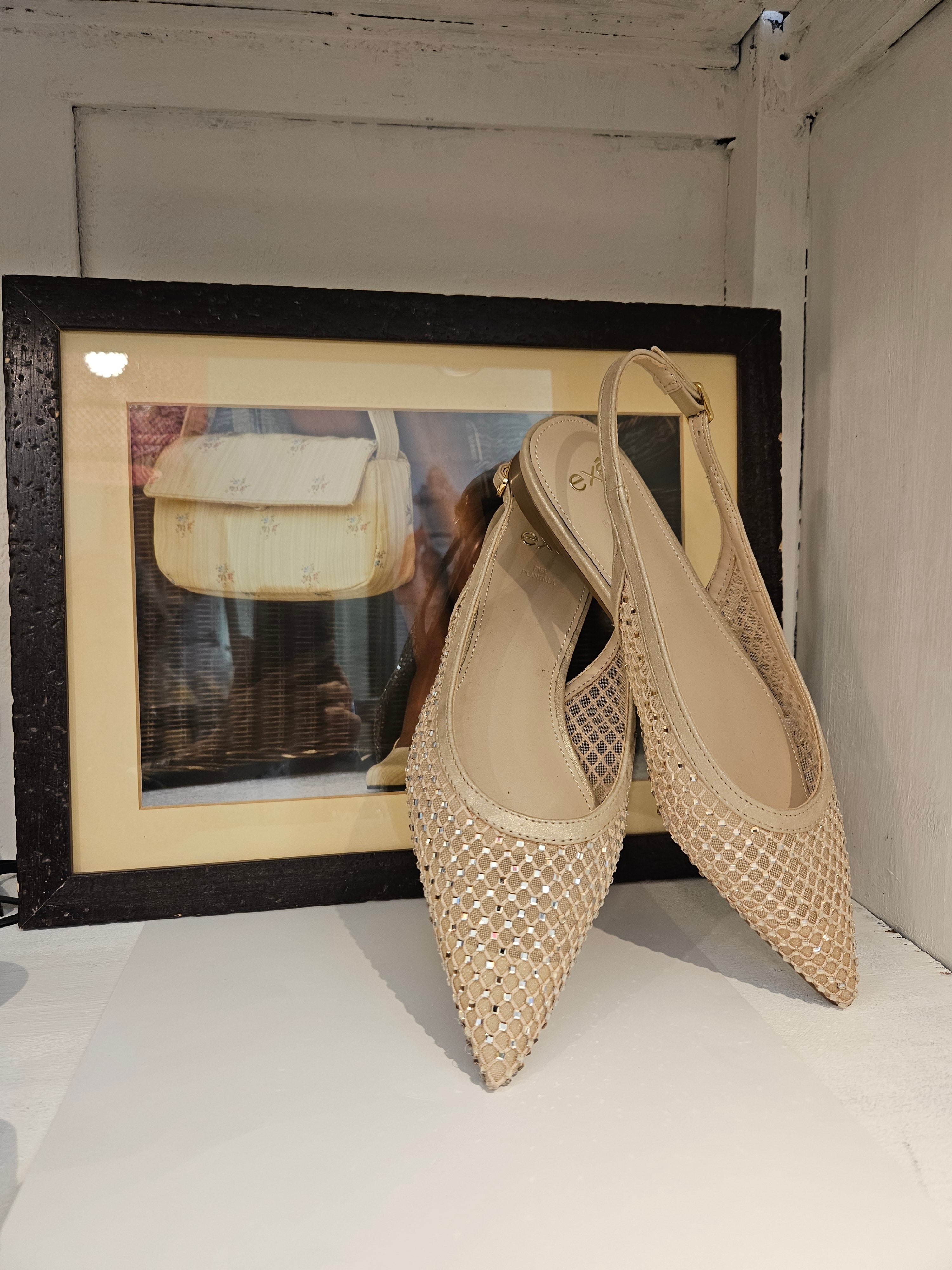 Bailarinas con strass Beige