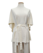 Jersey tipo poncho marfil