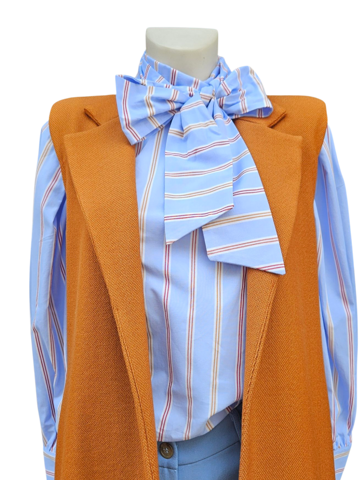Camisa lazo Rayas azul