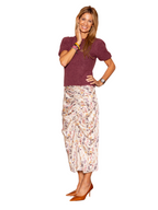 Falda drapeada Beige