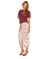 Falda drapeada Beige