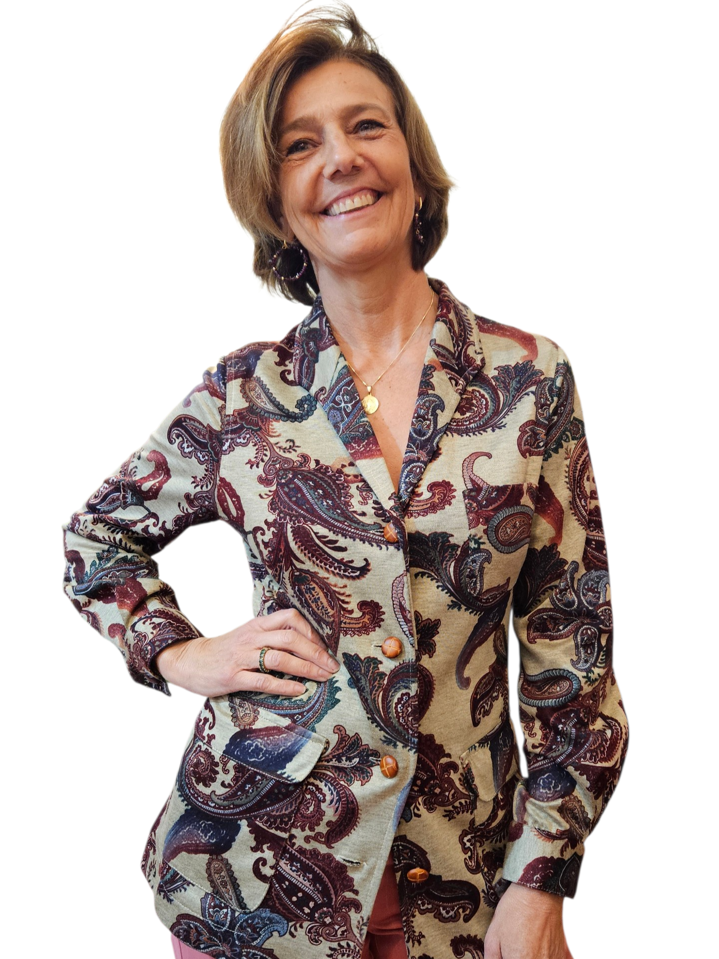 Blazer tipo teba flores