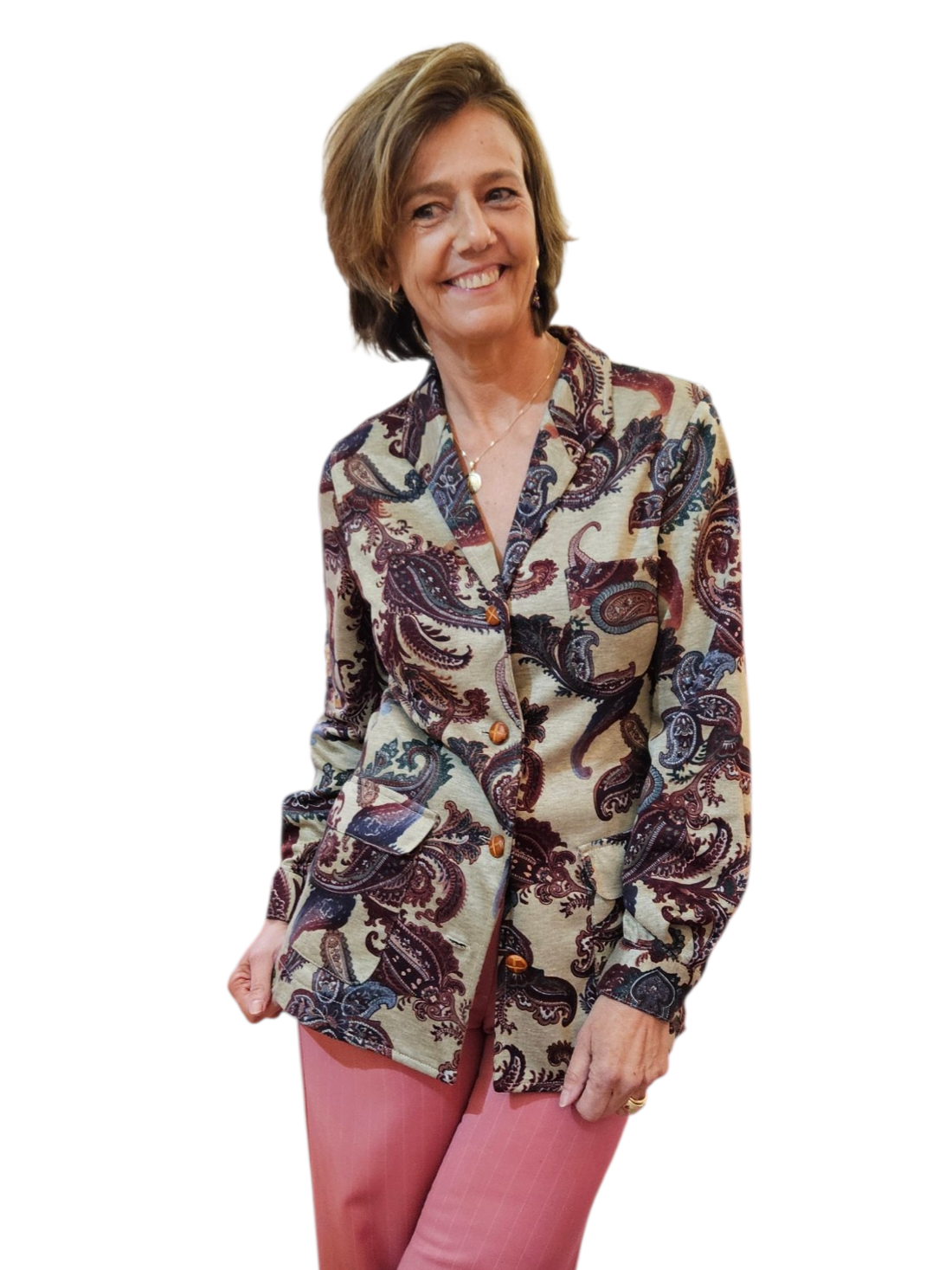 Blazer tipo teba flores