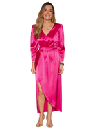 Vestido cinturón fucsia