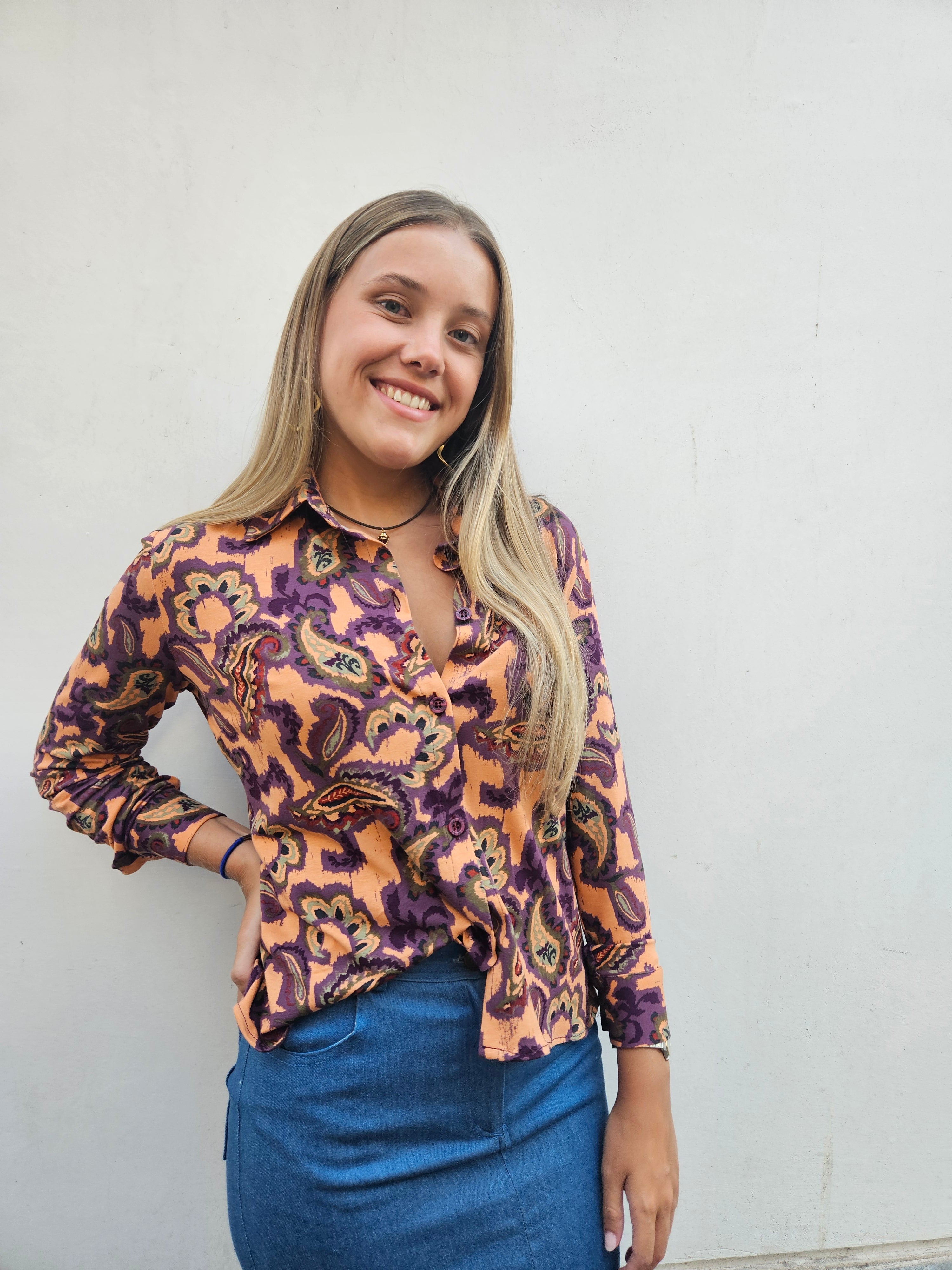 Camisa FRIDA salmón