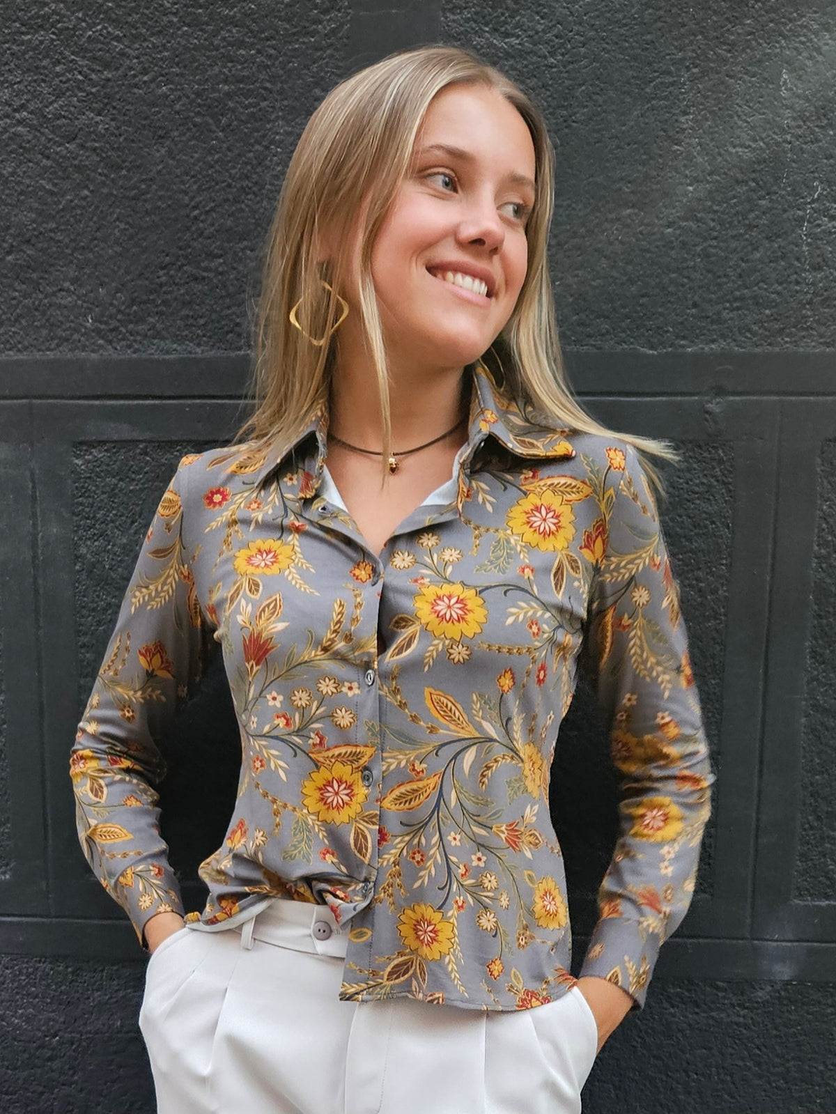 Camisa Frida gris