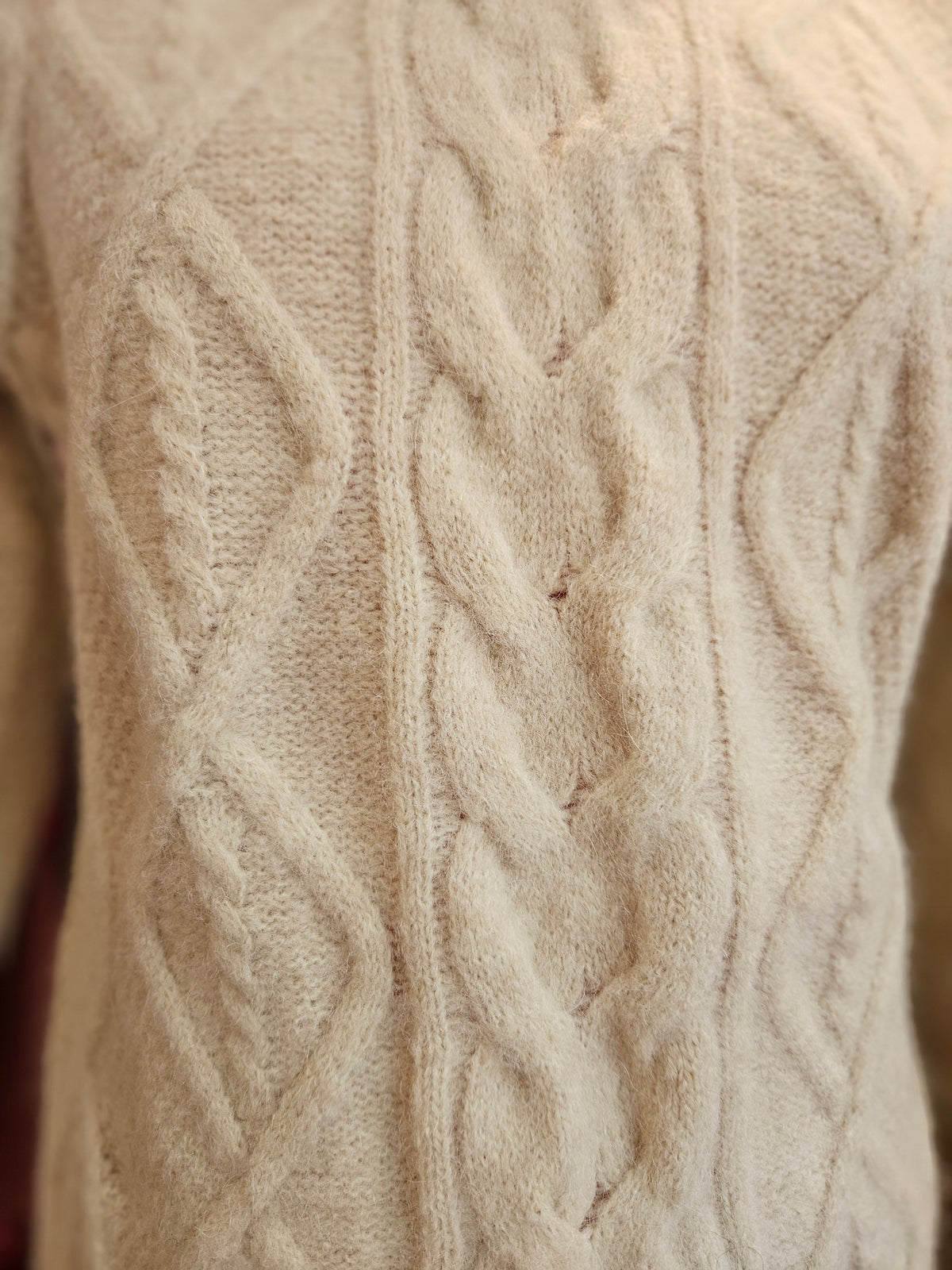 Jersey cuello vuelto crudo