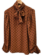 Camisa Penélope lunares marrón