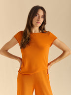 Jersey manga corta naranja
