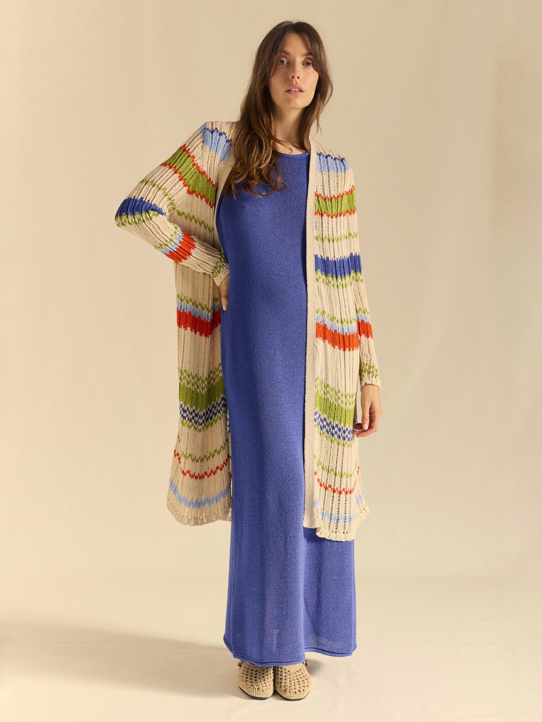 Chaqueta punto multicolor