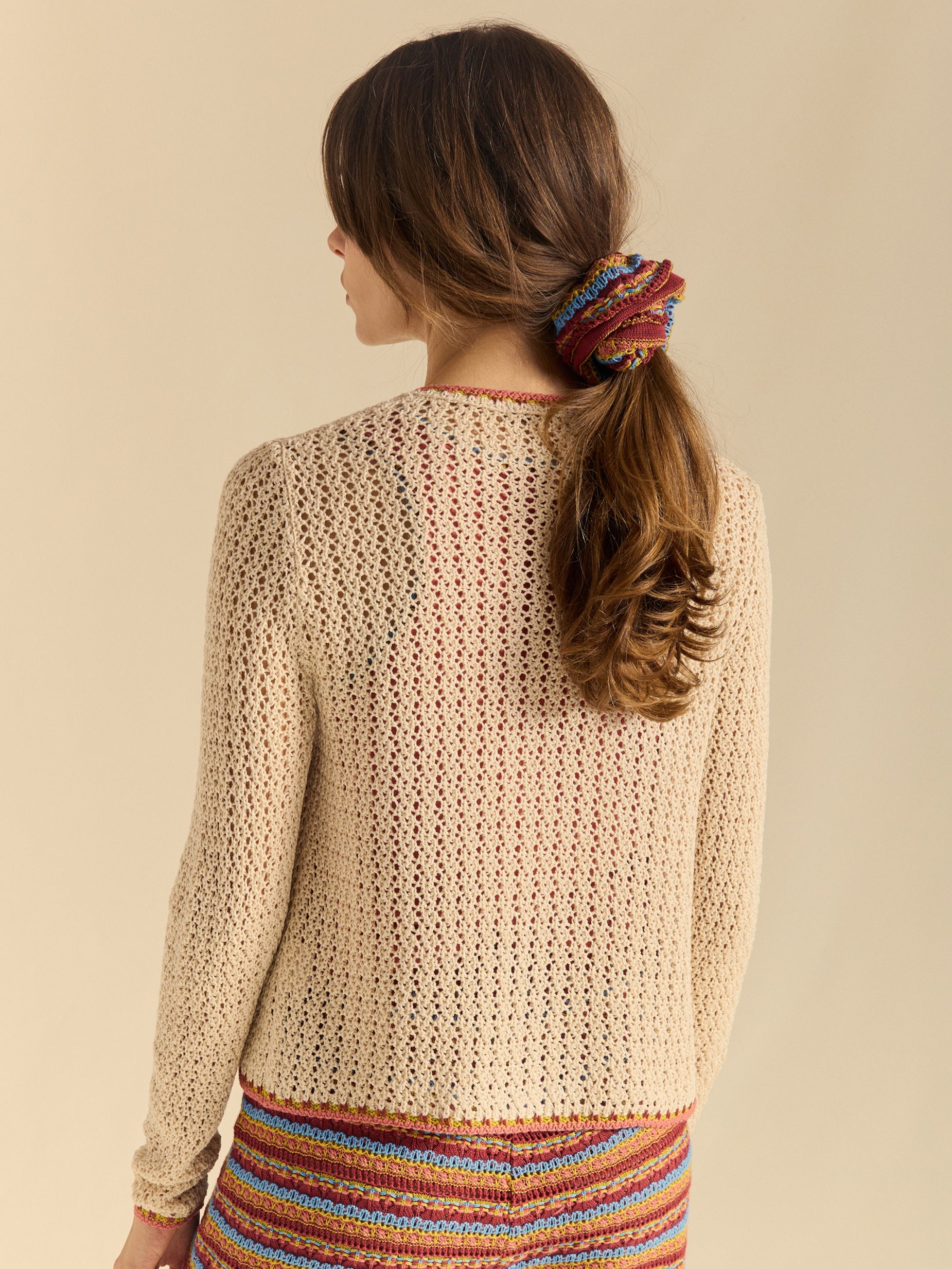 Cárdigan punto ribetes