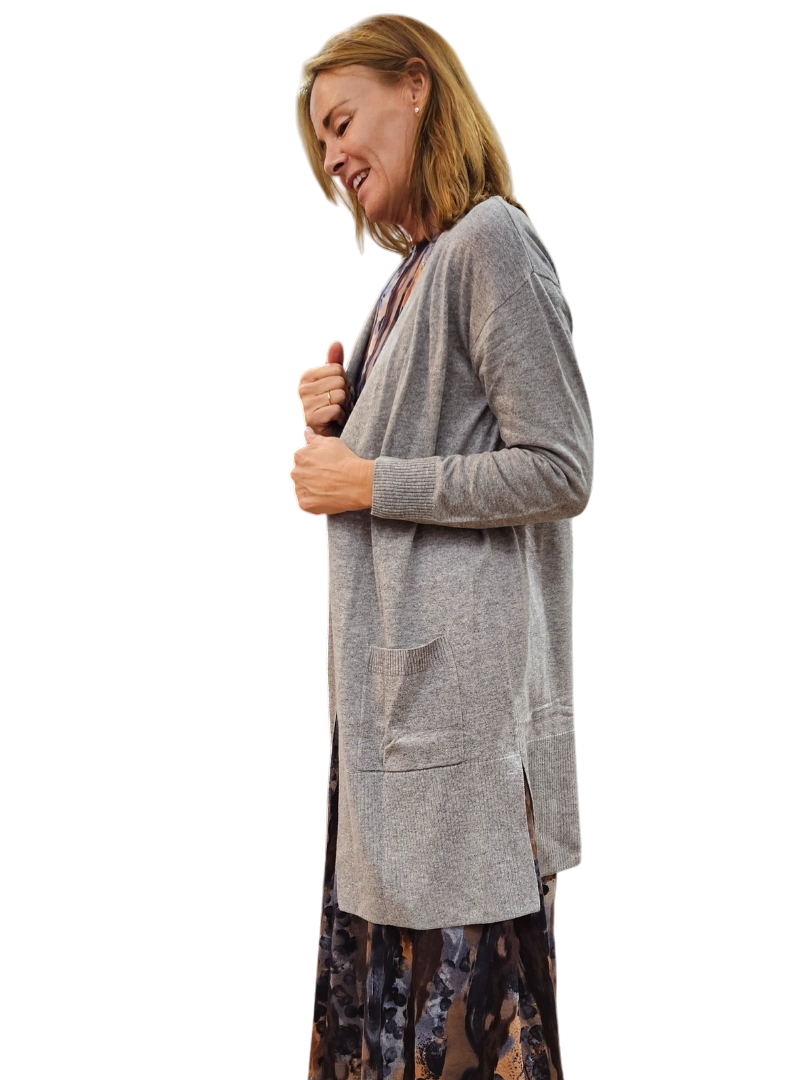 Chaqueta larga Gris