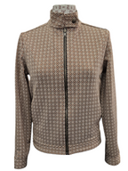 Bomber estampada marrón