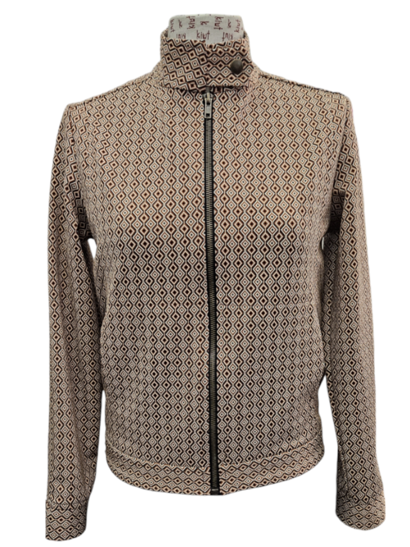 Bomber estampada marrón