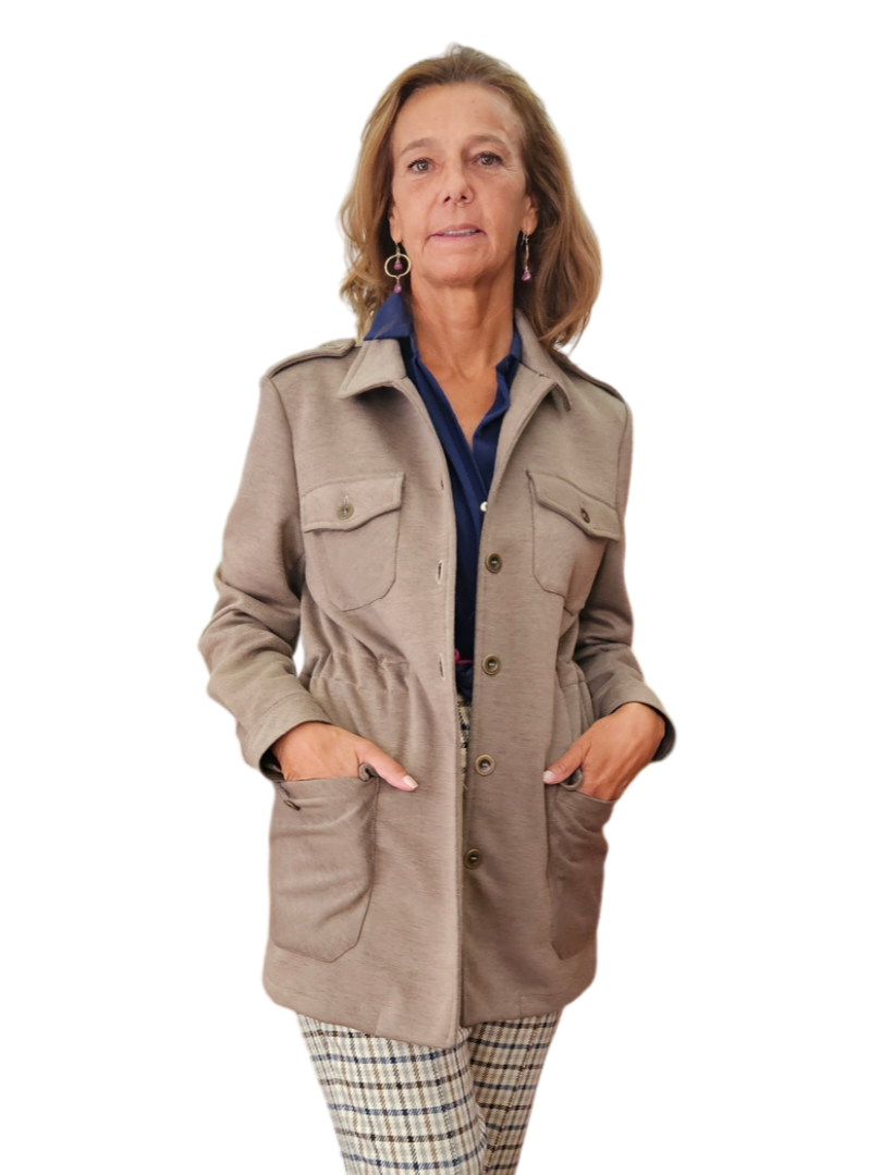 Chaqueta sahariana beige